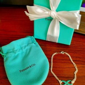 Tiffany & Co. blue enamel infinity bracelet